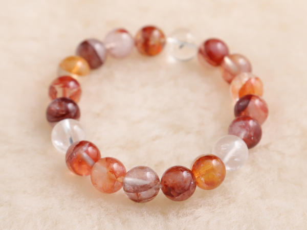 600-br-5-11-2-ヒマラヤレッドクォーツ・ブレスレット（約10mm玉）［No.2］IMG_2220.jpg